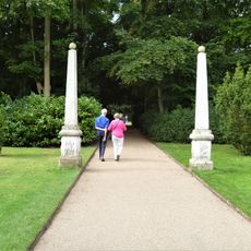 Pair Of Obelisks And Pinetum, At Anglesey Abbey