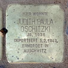 Stolperstein en memoria de Judith Paula Oschitzki