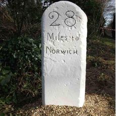 Milestone, 10yds N of roundabout