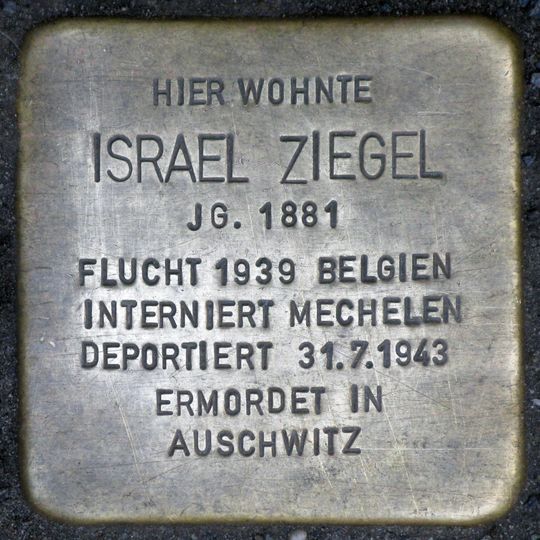 Stolperstein en memoria de Israel Ziegel