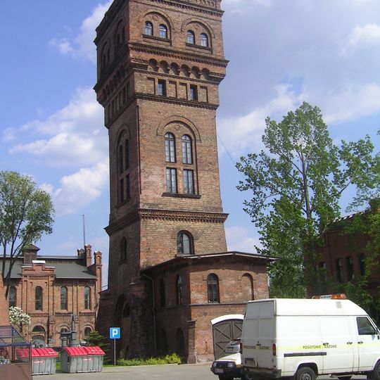 Wieża ciśnień w zespole Gazowni Warszawskiej