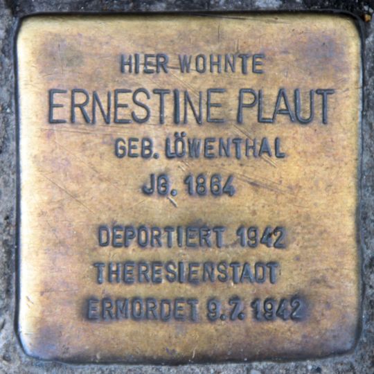 Stolperstein dedicated to Ernestine Plaut