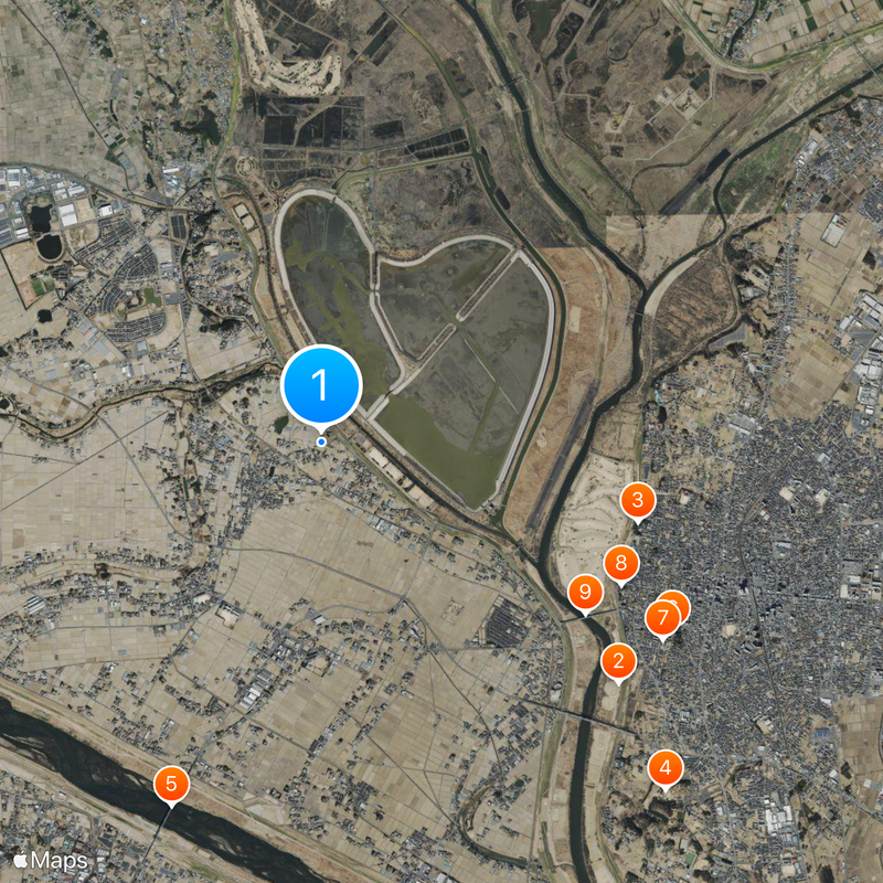 Tripoint of Tochigi, Gunma and Saitama Prefectures Map