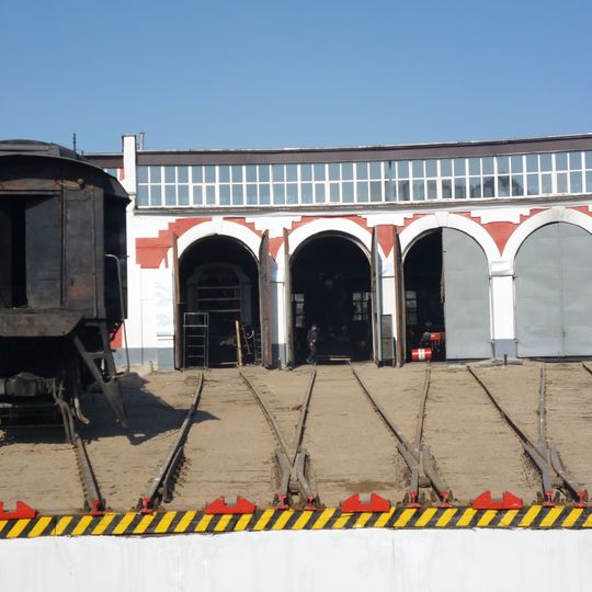 Веерное депо Подмосковная с поворотным кругом