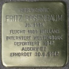 Stolperstein à la mémoire de Fritz Rosenbaum