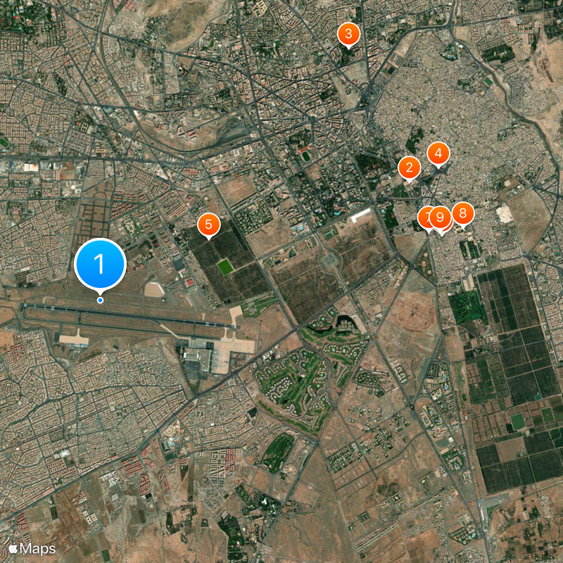 Marrakesh Menara Airport Map