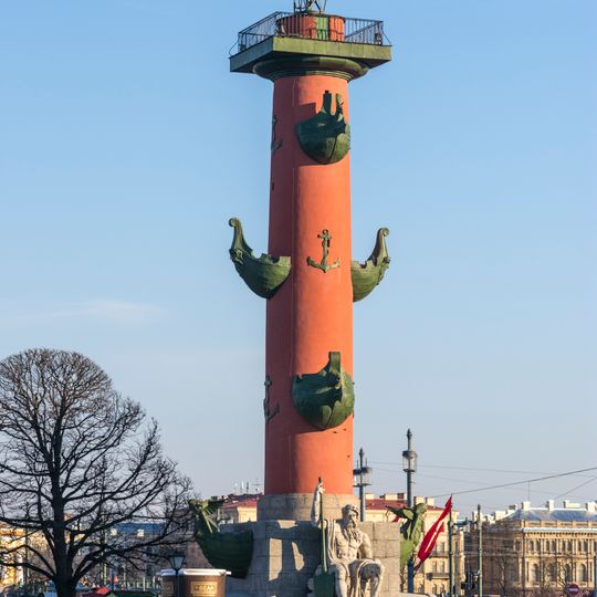 Rostral columns on Spit of the Vasilievsky Island