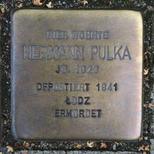 Stolperstein dedicated to Hermann Pulka