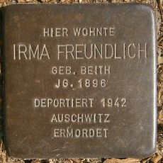 Stolperstein en memoria de Irma Freundlich