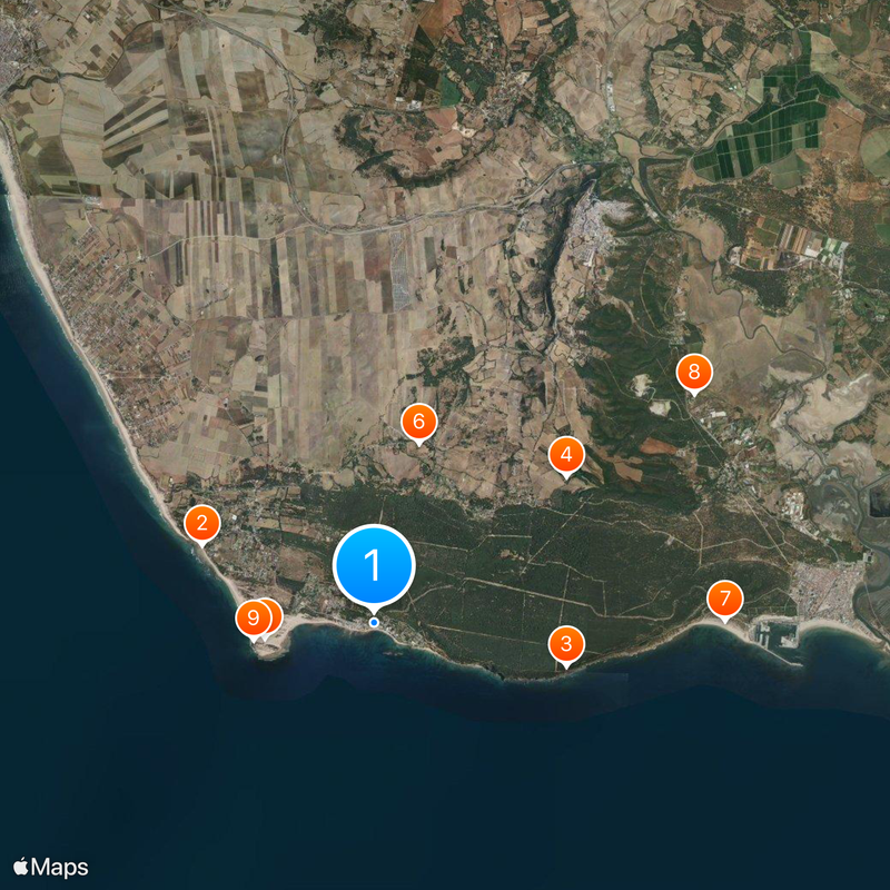 Los Caños de Meca Map