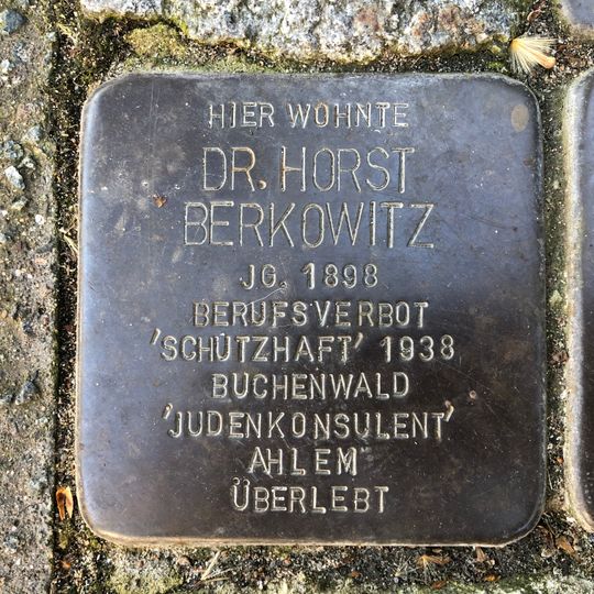 Stolperstein à la mémoire de Horst Egon Berkowitz