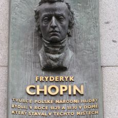 Plaque to Fryderyk Chopin in Prague