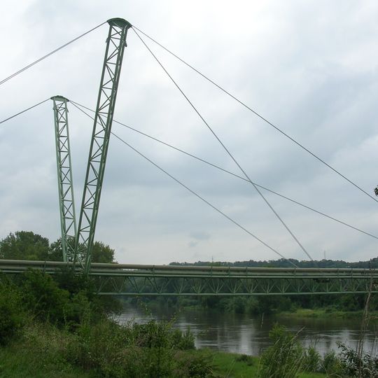 Pipeline bridge over the Vltava in Kralupy nad Vltavou