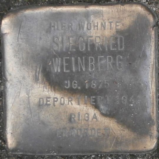 Stolperstein en memoria de Siegfried Weinberg
