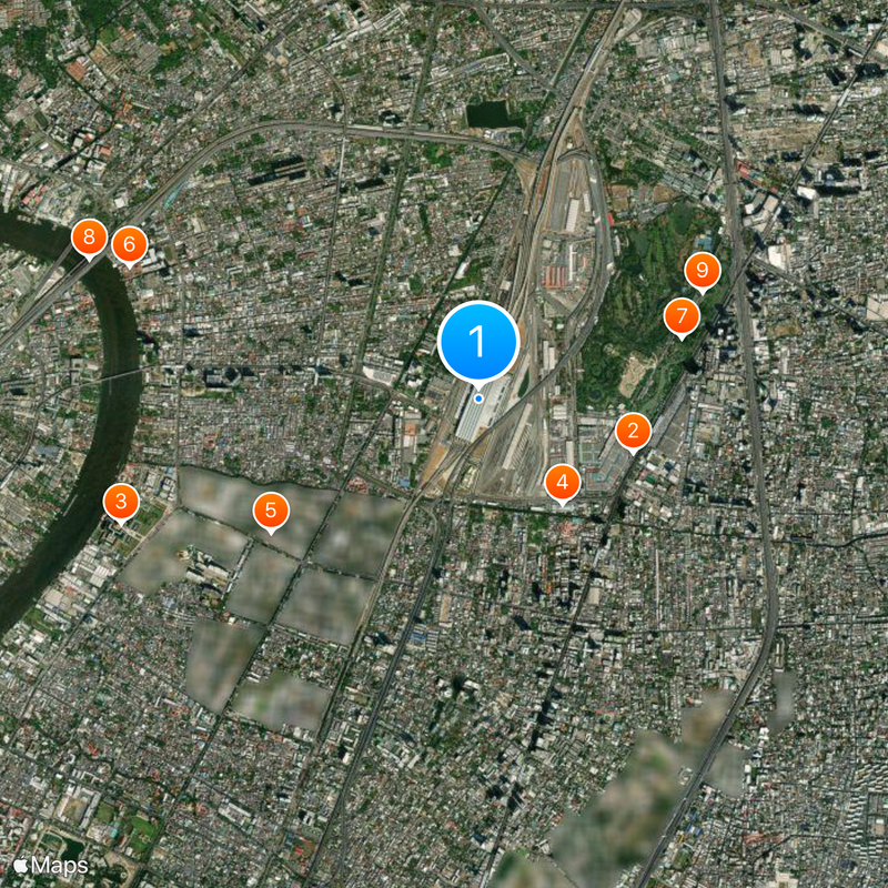 Gare centrale Krung Thep Aphiwat Carte