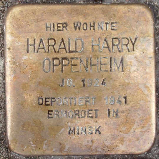 Stolperstein en memoria de Harald Harry Oppenheim