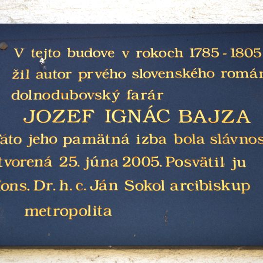Memorial room of Jozef Ignác Bajza