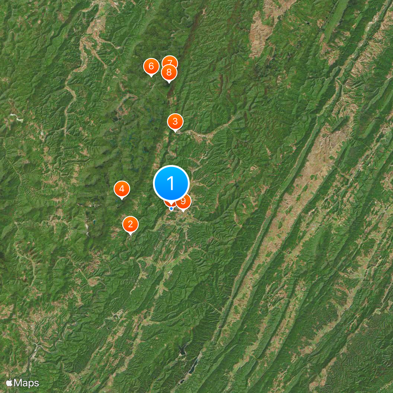 Green-Bank-Teleskop Karte