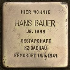 Stolperstein en memoria de Jacob Hans Bauer