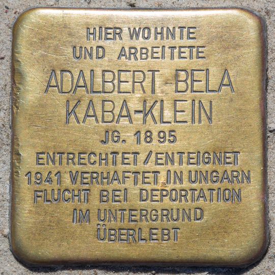 Stolperstein für Adalbert Bela Kaba-Klein