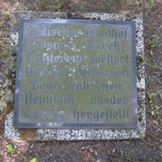 Gedenktafel auf dem Jüdischen Friedhof