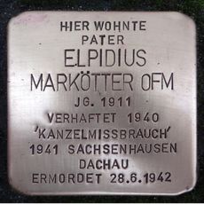 Stolperstein en memoria de Elpidius Markötter