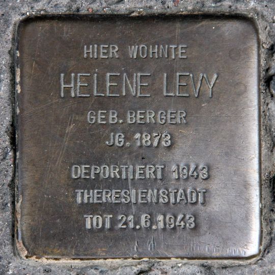Stolperstein dedicated to Helene Levy