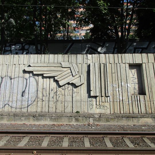 Umělecká výzdoba opěrné zdi