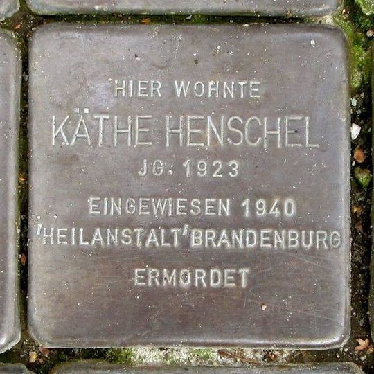 Stolperstein en memoria de Käthe Henschel