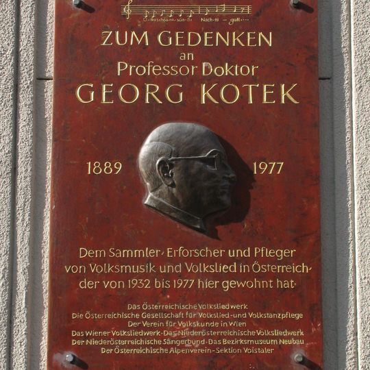 Gedenktafel für Georg Kotek