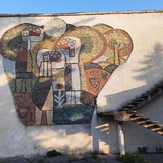 Mozaic pe fațada motelului „Struguraș”