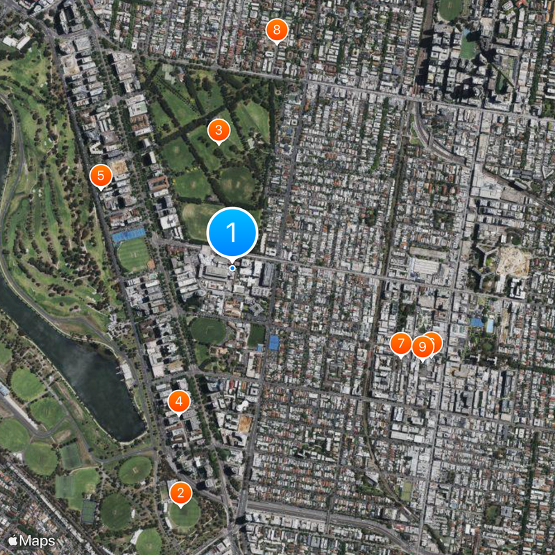 The Alfred Hospital Map