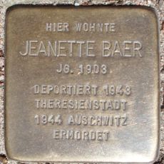 Stolperstein en memoria de Jeanette Baer