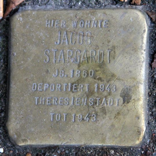 Stolperstein dedicated to Jacob Stargardt