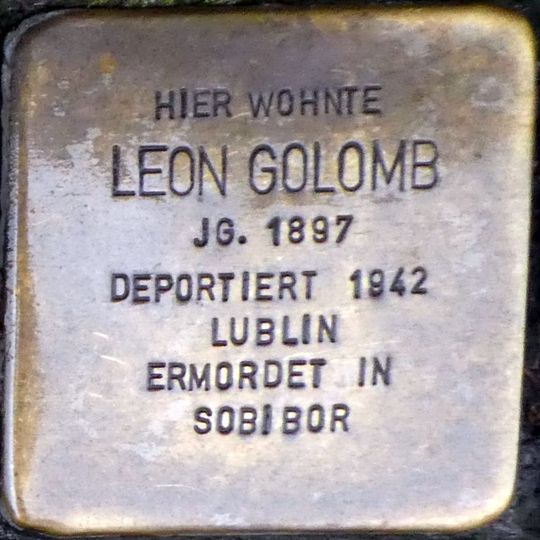 Stolperstein dedicated to Leon Golomb