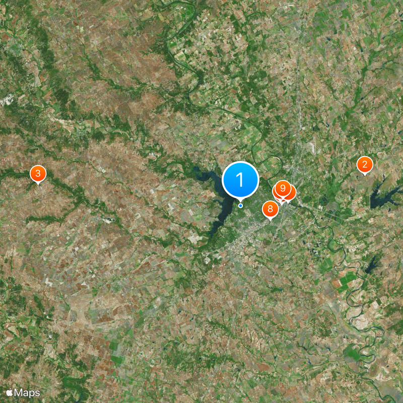 Contea di McLennan Mappa