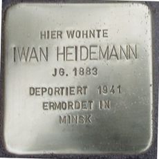 Stolperstein dedicated to Iwan Heidemann