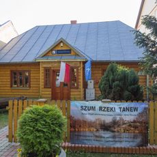 A wooden house from the 19th century, now the Polish Rafting Museum in Ulanów