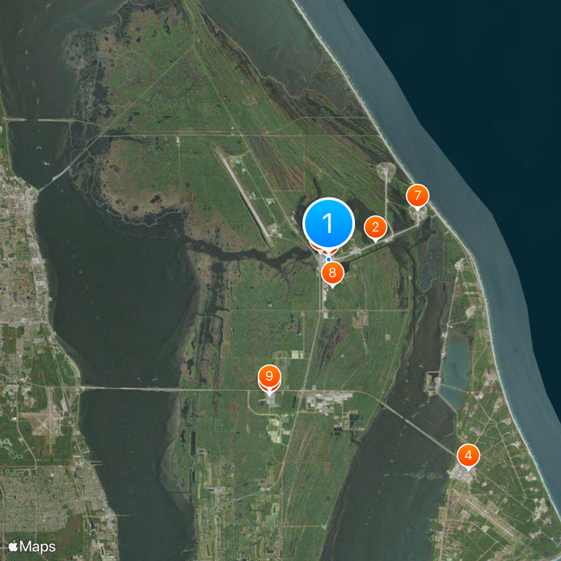 Centre spatial Kennedy Carte