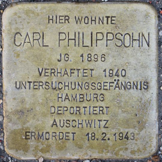 Stolperstein en memoria de Carl Philippsohn