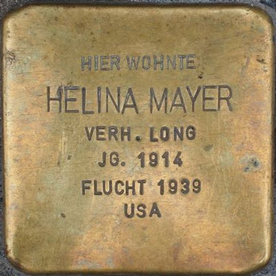 Stolperstein en memoria de Helina Mayer