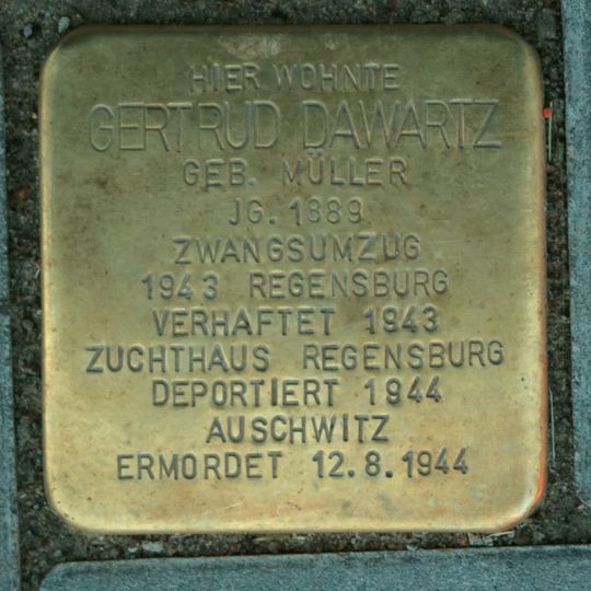 Stolperstein für Gertrud Dawartz