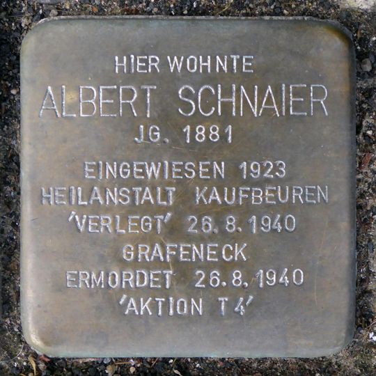 Stolperstein für Albert Schnaier