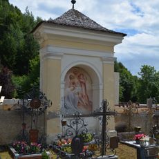 Nischenbildstock mit Fresko Kreuzabnahme