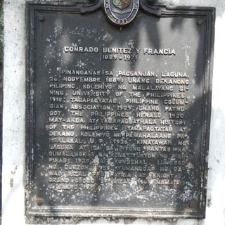 Conrado Benitez y Francia historical marker