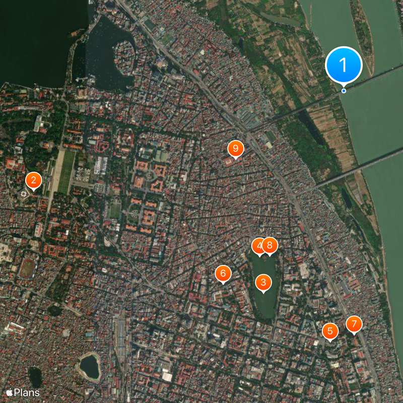 Pont Long Biên Carte