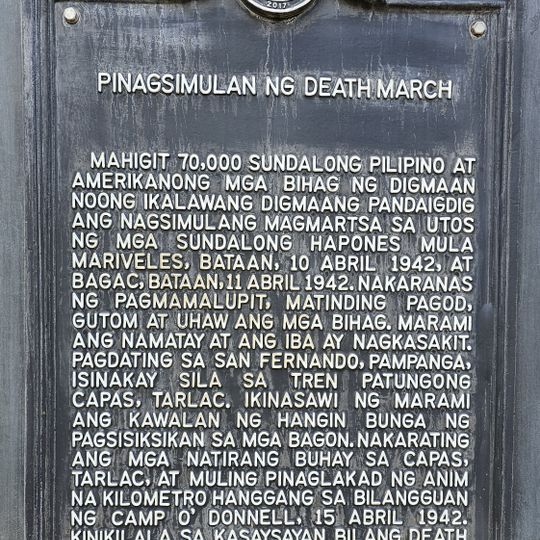 Starting Point of Death March historical marker