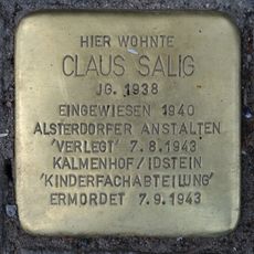 Stolperstein dedicated to Claus Salig