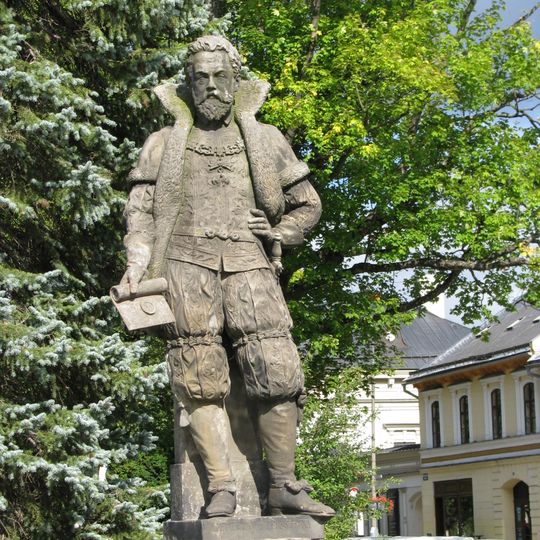 Kašna se sochou Vratislava z Pernštejna