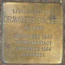 Stolperstein à la mémoire de Walter Bacher